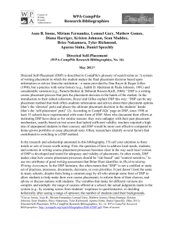 Directed Self-Placement