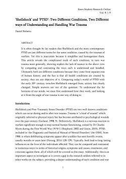 `Shellshock` and `PTSD`: Two different conditions, two different ways