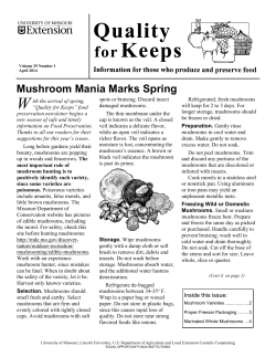 Mushroom Mania Marks Spring - University of Missouri Extension