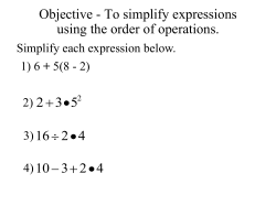 To simplify expressions using the order of operations.