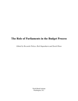 The Role of Parliaments in the Budget Process