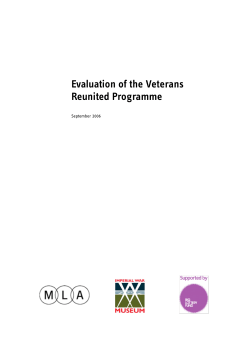 Evaluation of the Veterans Reunited Programme