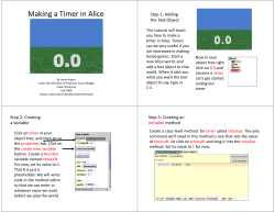 Making a Timer in Alice - CS.Duke