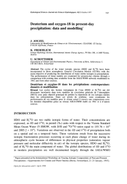 Deuterium and oxygen-18 in present-day