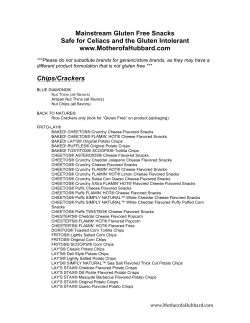 Mainstream Gluten Free Snacks Safe for Celiacs and the Gluten