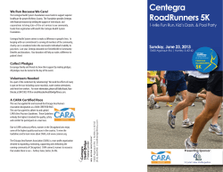 Race Form - Centegra Health Bridge Fitness Centers