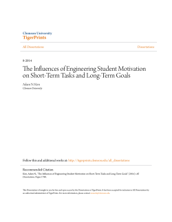 The Influences of Engineering Student Motivation on Short