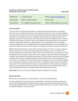 POLI324_SYLLABUS_SESAY 1 Department of