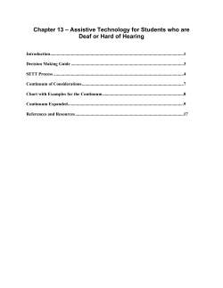 Assistive Technology for Students who are Deaf or Hard of Hearing