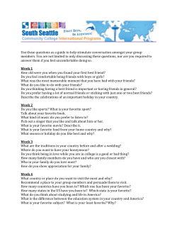 Use these questions as a guide to help stimulate