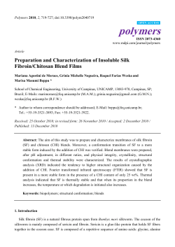 Preparation and Characterization of Insoluble Silk Fibroin/Chitosan