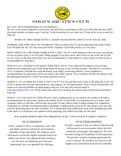 TEAM iNTEREST - Gold`s Aquatics Club