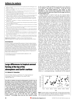 Large differences in tropical aerosol forcing at the top of the