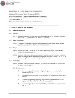 Code of Colorado Regulations - Colorado Secretary of State
