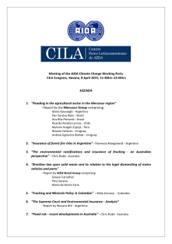 Meeting of the AIDA Climate Change Working Party CILA Congress