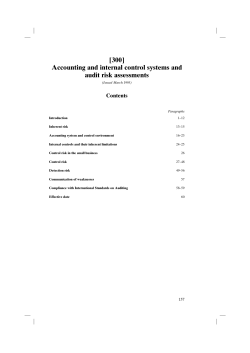 SAS 300 Accounting and Internal Control Systems and Audit Risk