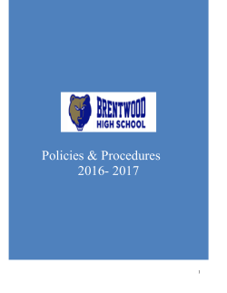 Brentwood High School Policies and Procedures
