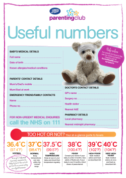 36.4˚C 40˚C 39˚C 38˚C 37.5˚C 37˚C