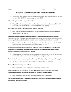 Chapter 15 Section 3: Home Front Hardships