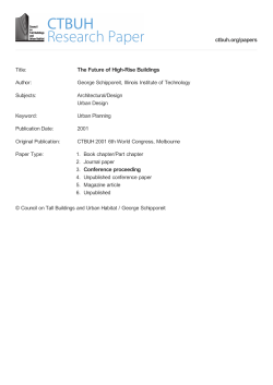The Future of High-Rise Buildings - CTBUH Members