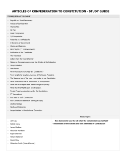 articles of confederation to constitution