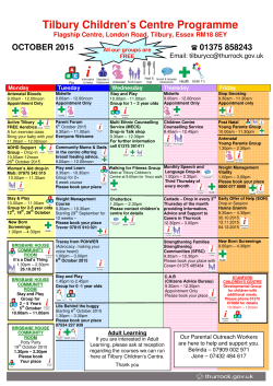 Tilbury Children`s Centre Programme