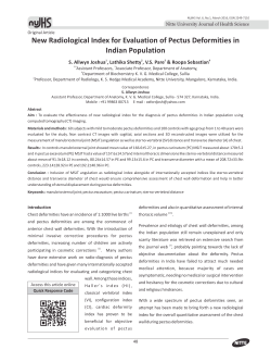 New Radiological Index for Evaluation of Pectus Deformities