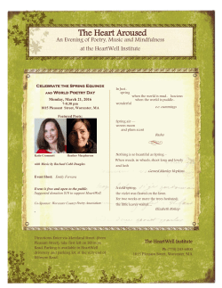 The Heart Aroused - Worcester County Poetry Association