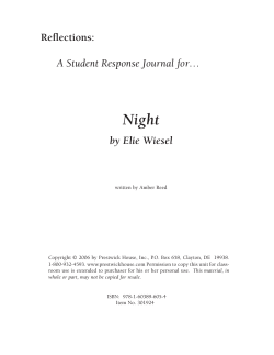 Night - Response Journal