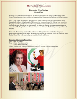 Hungarian Wine Tasting MasterClass