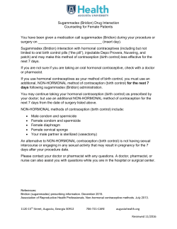 Discharge Instruction Concerning Sugammadex
