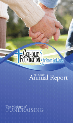 Annual Report - Catholic Community Foundation for Eastern South
