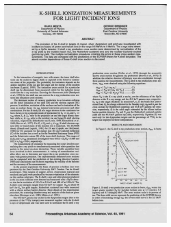 k-shell ionization measurements - University of Arkansas Libraries