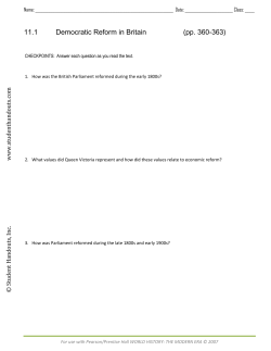11.1 Democratic Reform in Britain (pp. 360-363)