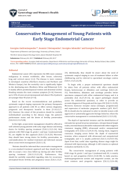 Conservative Management of Young Patients with Early Stage