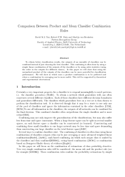 Comparison Between Product and Mean Classi