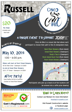 A UNIQUE EVENT TO SUPPORT