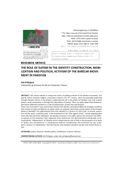 THE ROLE OF SUFISM IN THE IDENTITY CONSTRUCTION, MOBI