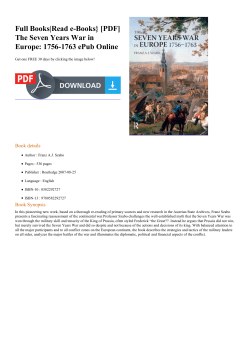 The Seven Years War in Europe: 1756-1763 ePub
