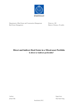 Direct and Indirect Real Estate in a Mixed-asset Portfolio