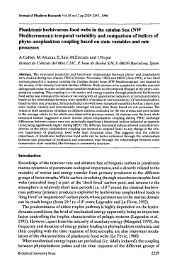 Planktonic herbivorous food webs in the Catalan