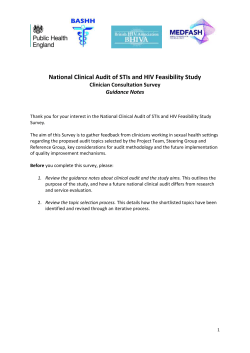 National Clinical Audit of STIs and HIV Feasibility Study