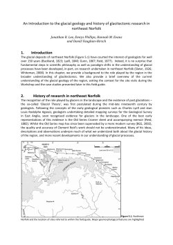 An Introduction to the glacial geology and history of glacitectonic