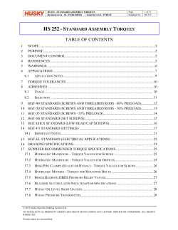 HS 252 - Husky Injection Molding Systems