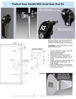 Padlock Door Handle (Small Rod) - Saginaw Control and Engineering