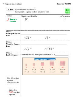 1-4 square root.notebook