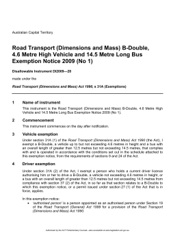 Road Transport (Dimensions and Mass) B