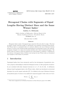 Hexagonal Chains with Segments of Equal Lengths Having Distinct