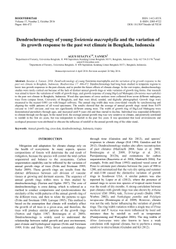 Dendrochronology of young Swietenia macrophylla and the