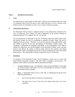 900.06.7 Shoreland Overlay Regulations